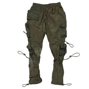 Kody Phillips Nylon Drawstring Cinch Cargo Joggers Pants Men's Medium